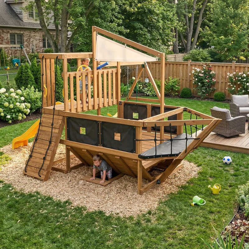 Outdoor Wooden Playsets & Swing Sets